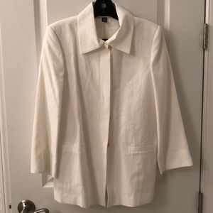 Ellen Tracy ivory linen jacket, size 4